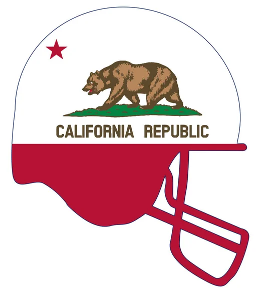 California State Flag Football Helmet — Stock Vector