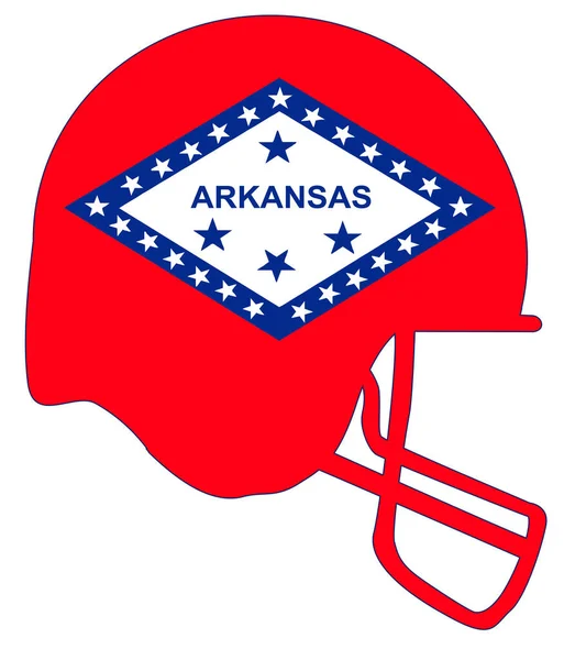 Arkansas State Flag Football Helmet — Stock Vector