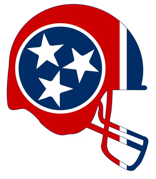 Tennessee State Flag Capacete de futebol —  Vetores de Stock