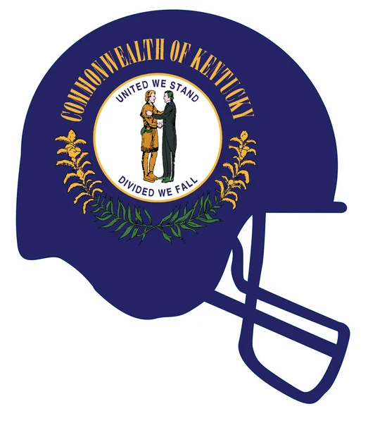 Kentucky State Flag Football Helmet — Stock Vector