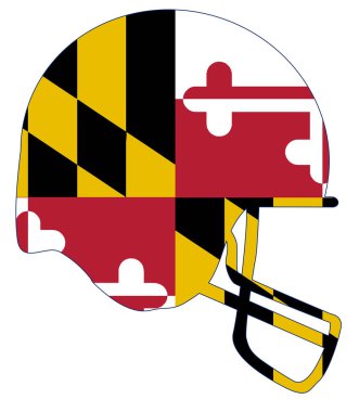 Maryland Devlet bayrağı futbol kaskı