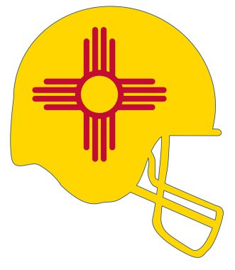 Yeni Meksika Devlet bayrağı futbol kaskı