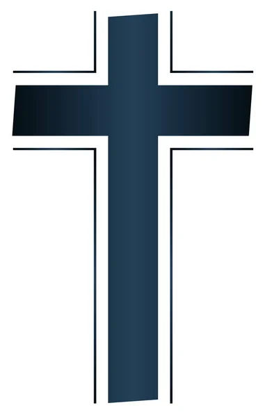 Crucifix chrétien isolé — Image vectorielle