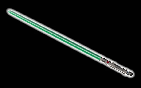 Grünes Licht Schwert glühen — Stockvektor