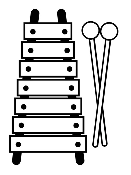 Jouet Xylophone isolé — Image vectorielle