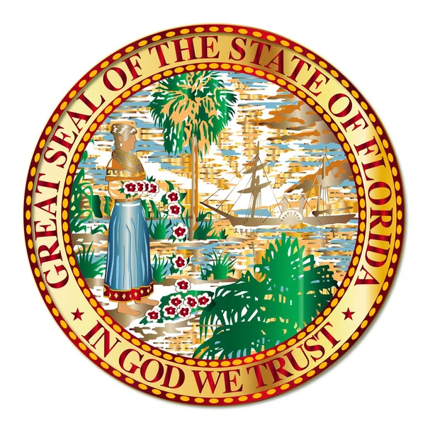 Métal Florida State Seal — Image vectorielle