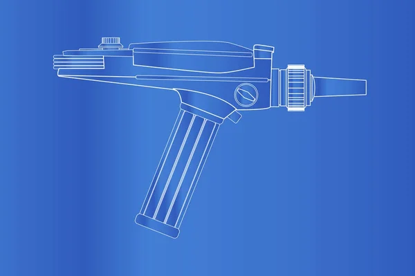 Pistola de rayos modelo — Archivo Imágenes Vectoriales
