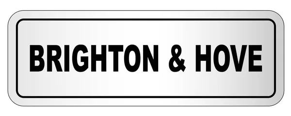 Brighton och Hove City namnskylt — Stock vektor