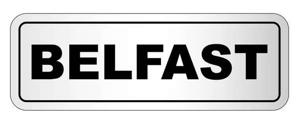 Placa de nome da cidade de Belfast — Vetor de Stock