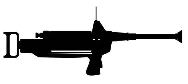 Sci-Fi Laser Rifle silhouet — Stockvector