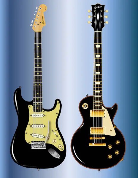 Collection Guitare Noire — Image vectorielle