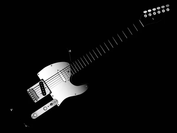 Fondo de guitarra negro — Vector de stock