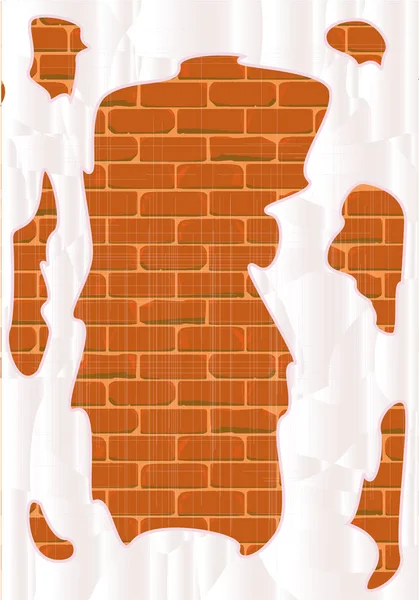 Very Old Plastered Wall — Stock Vector
