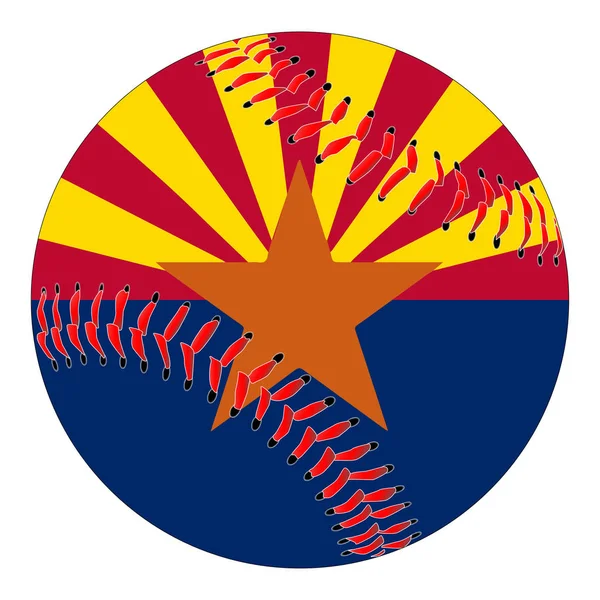 Arizona Bandera de Béisbol — Archivo Imágenes Vectoriales
