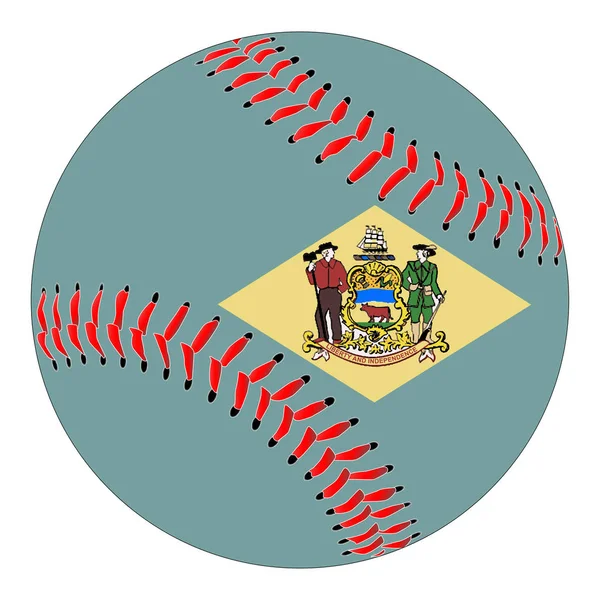 Bandera Delaware Béisbol — Vector de stock
