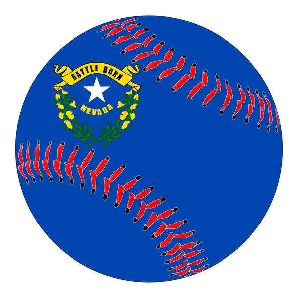 Nevada-Flagge Baseball — Stockvektor