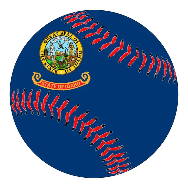 Idaho flaga Baseball — Wektor stockowy