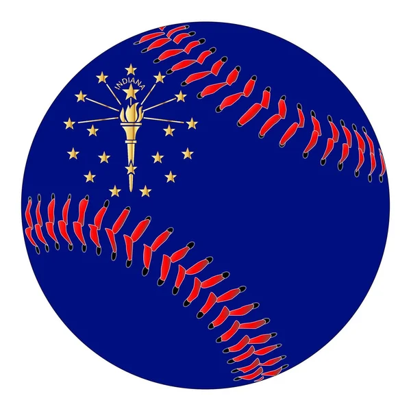 Baseball flaga Indiana — Wektor stockowy