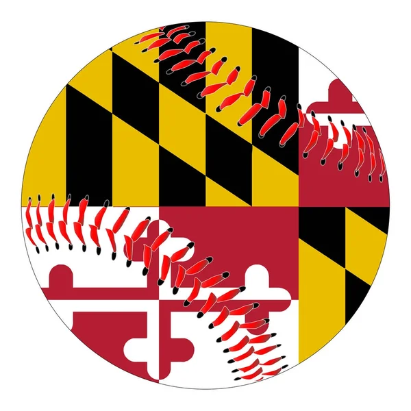 Bandeira de Maryland Baseball —  Vetores de Stock