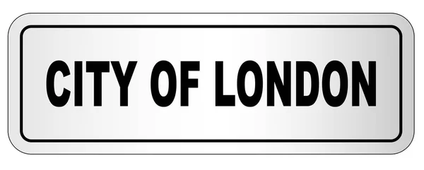 City Of London Nameplate — Stock Vector