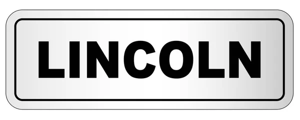 Tabliczce znamionowej Lincoln City — Wektor stockowy