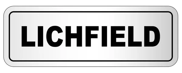 Lichfield şehir tabela — Stok Vektör