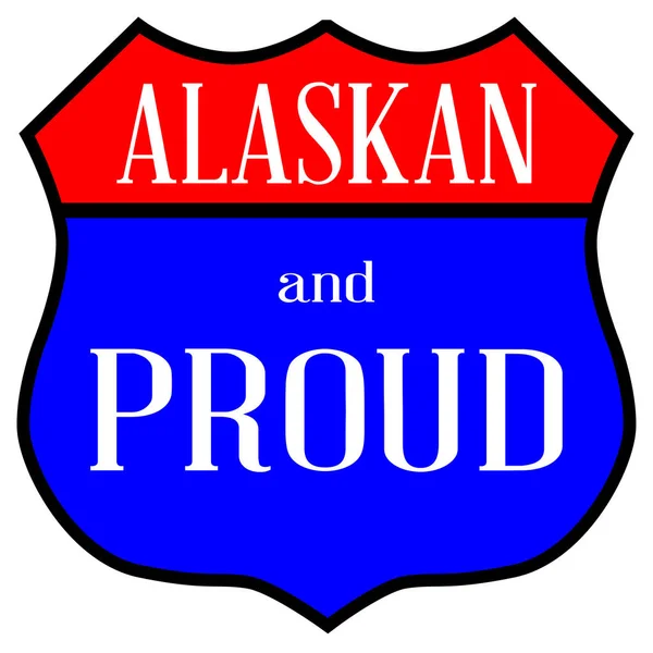 Alaskan e orgoglioso — Vettoriale Stock