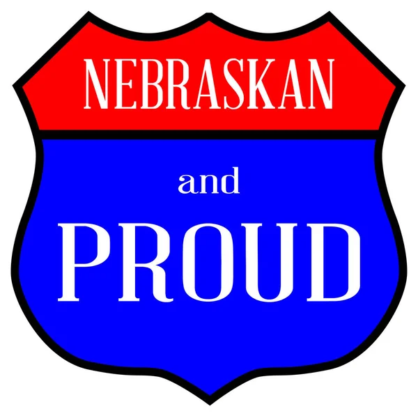 Nebraskan e orgoglioso — Vettoriale Stock