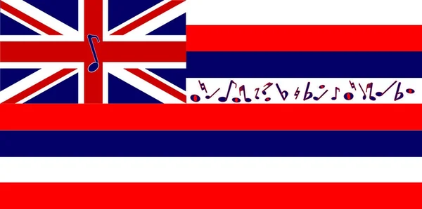 Vlag van Hawaï — Stockvector