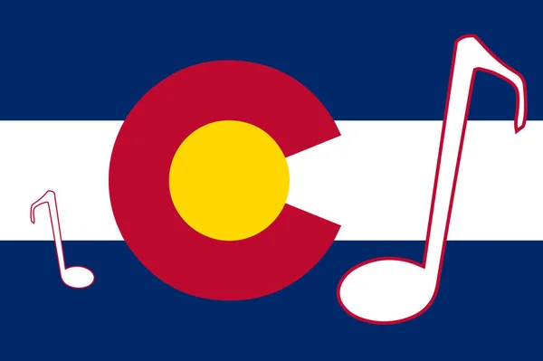 Musikalische Colorado-Staatsflagge — Stockvektor