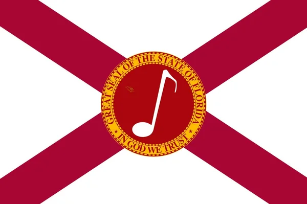 Musical Florida State vlag — Stockvector