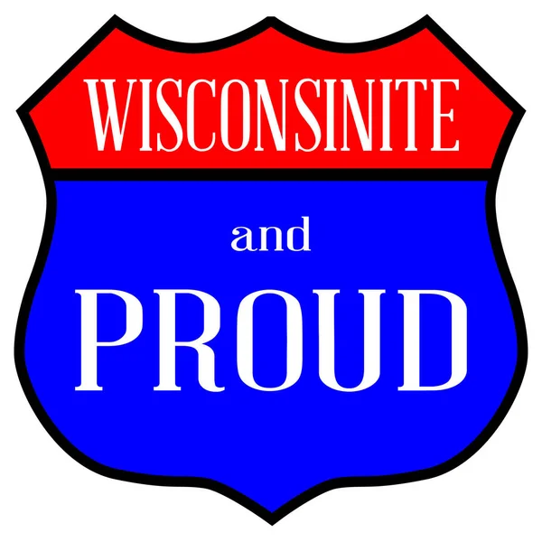 Wisconsinite e orgulho — Vetor de Stock