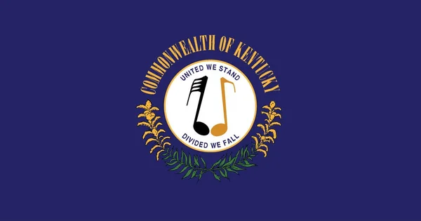 Musikaliska flagga Kentucky — Stock vektor