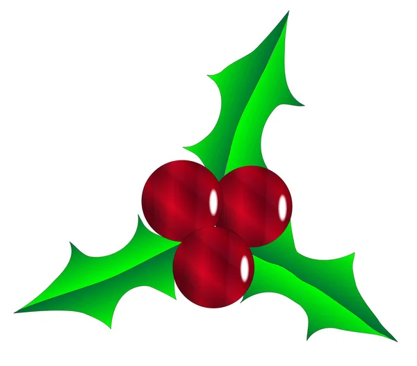 Kerstmis holly blad — Stockvector