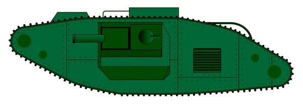 Eerste Wereldoorlog Tank — Stockvector
