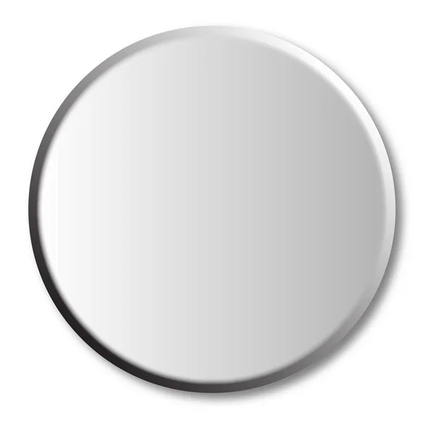 Botón redondo aislado en blanco — Vector de stock