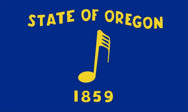 Musical Oregon State vlag — Stockvector