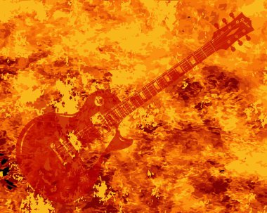 Sıcak gitar arka plan