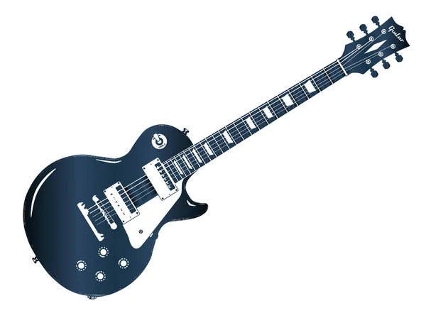 Guitarra eléctrica azul — Vector de stock