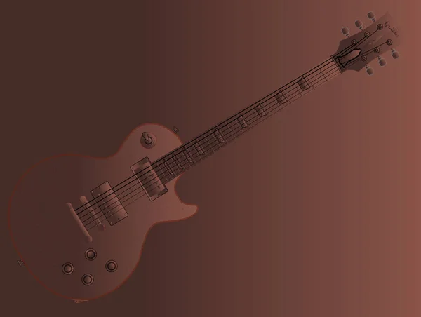 Guitare électrique chocolat — Image vectorielle