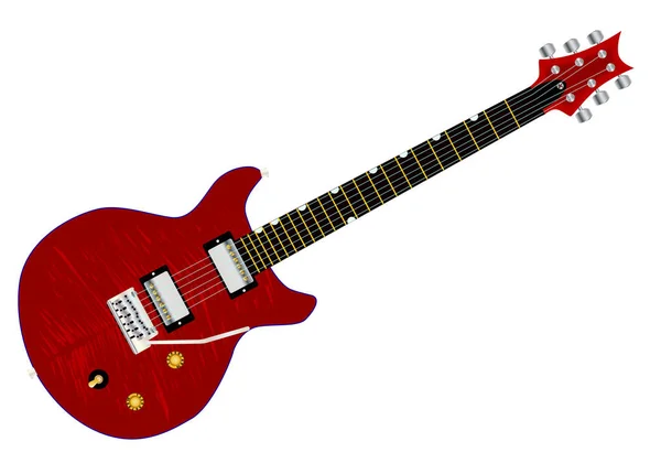 Guitarra elétrica de corte duplo — Vetor de Stock