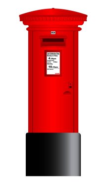 Red Post Box clipart