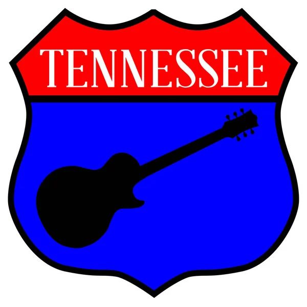 Tennessee gitaar Highway teken — Stockvector