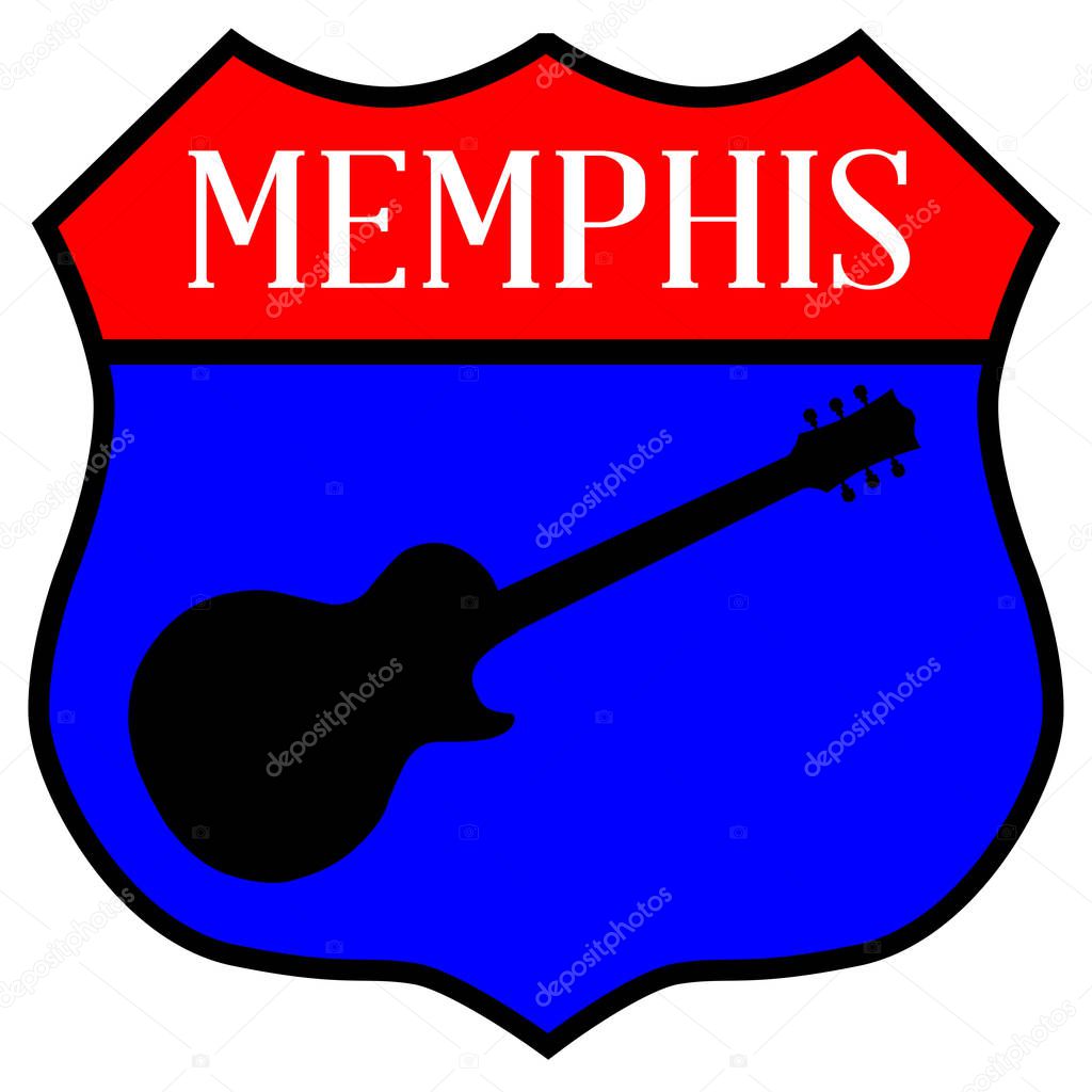Memphis Guitar Highway Sign