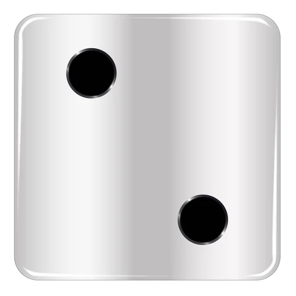 Dice Number Two Spot — Stock Vector