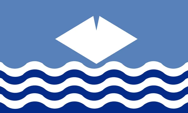 Isle of Wight Island flagga — Stock vektor