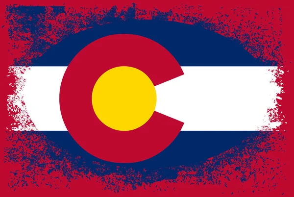 Colorado State Oval Grunge — Stockvector