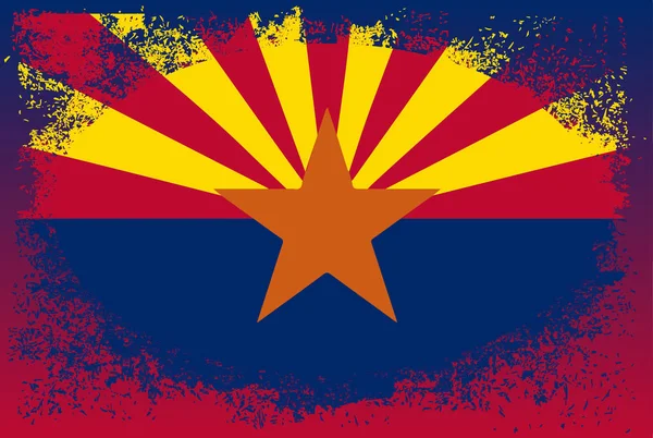 Arizona State Oval Grunge — Stockvector