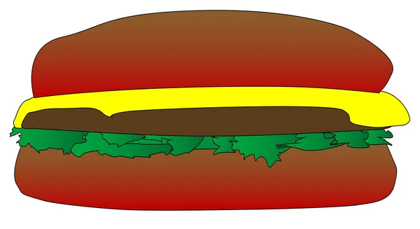 Hamburguesa estilo de dibujos animados — Vector de stock