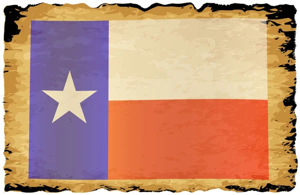 Pergamino viejo Bandera de Texas — Archivo Imágenes Vectoriales